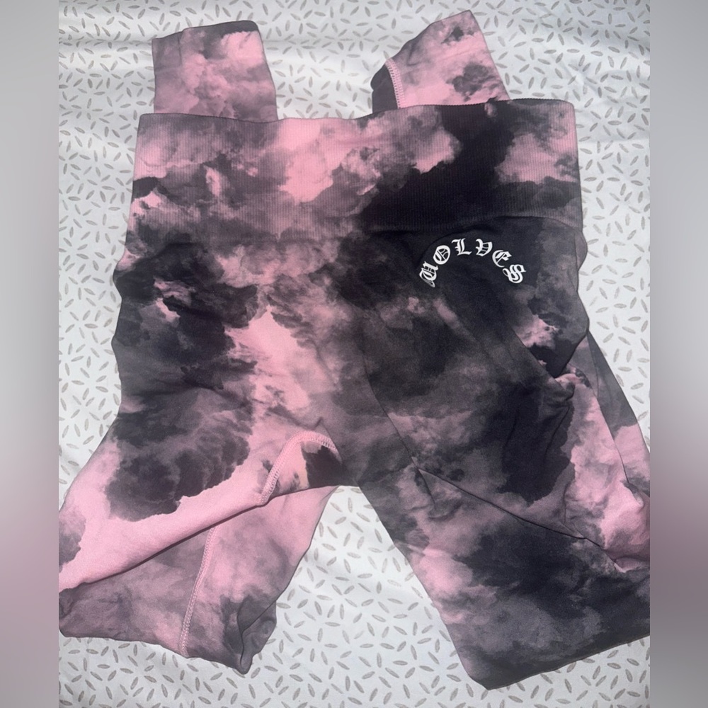 Darc Sport Pink and Black Tie-Dye Leggings
